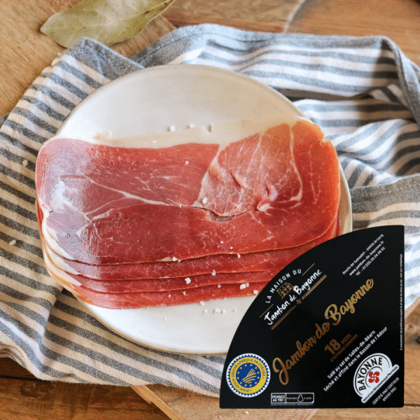 Barquette de 4 tranches de jambon de Bayonne IGP affiné 18 mois