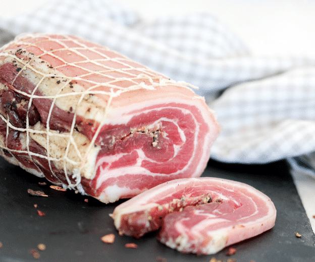 Ventrèche roulée tranchée IGP Porc du
