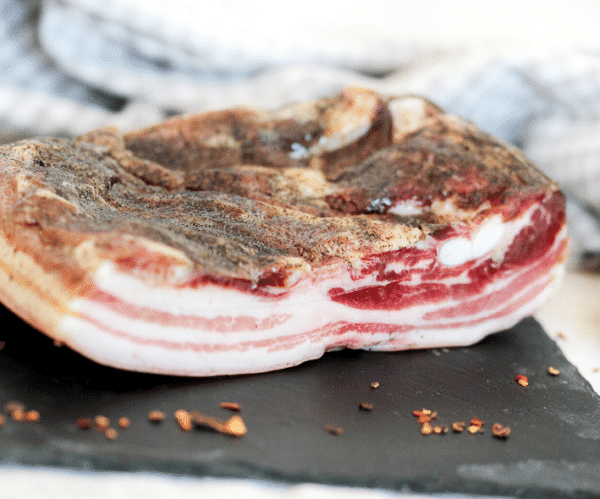 image morceau ventreche plate IGP porc du Sud-Ouest sous vide