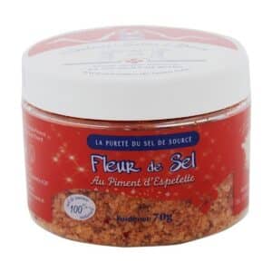 Photo de pot de Fleur de sel au piment d'Espelette 70gr