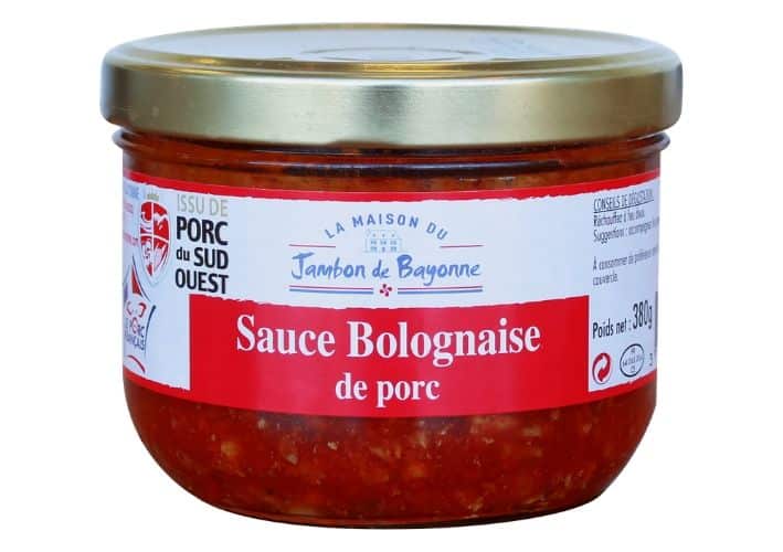 Sauce Bolognaise de Porc du Sud-Ouest IGP - La Maison du Jambon de Bayonne