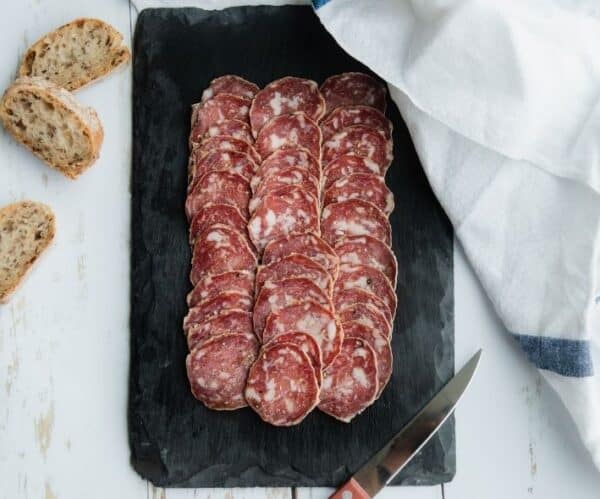 image produit rosette tranchée IGP - saucisson artisanal en tranches