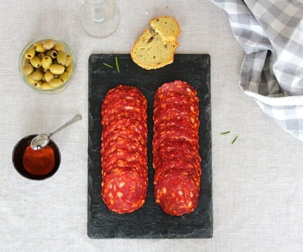 image de chorizo tranché IGP Porc du Sud-Ouest