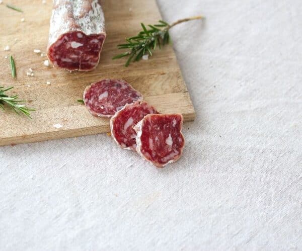 Image rosette IGP Porc du Sud-Ouest – Saucisson Sec Artisanal en Vente en Ligne