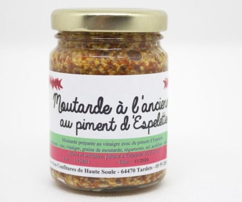 Moutarde à l'ancienne au piment d'Espelette 90 gr