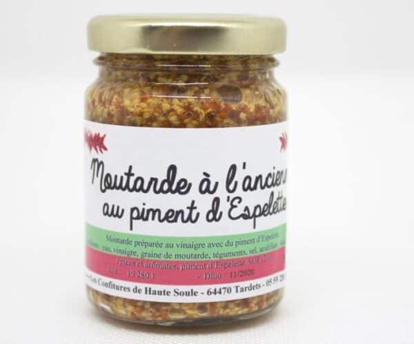 Moutarde à l'ancienne au piment d'Espelette 90 gr