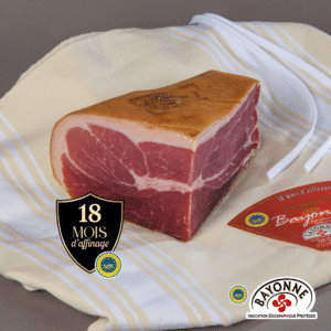 Image de morceau de jambon cru de Bayonne IGP 18 mois d'affinage