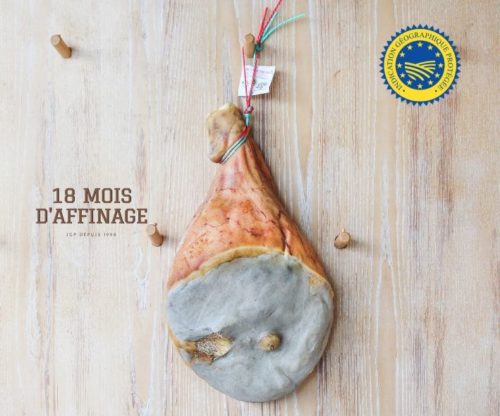 jambon de bayonne à l'os igp 18 mois d'affinage