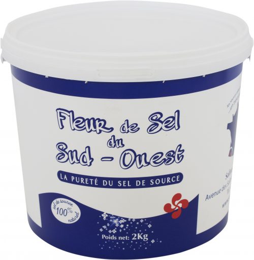 seau de 1 kilos de fleur de sel du sud ouest