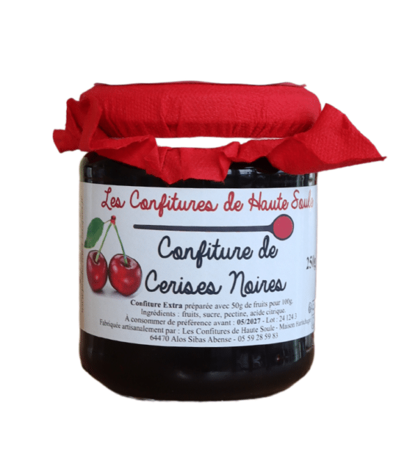 confiture cerises noires 250 grammes