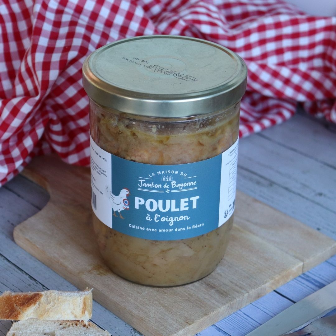 Photo de conserve de poulet à l'oignon, de la Maison du Jambon de Bayonne